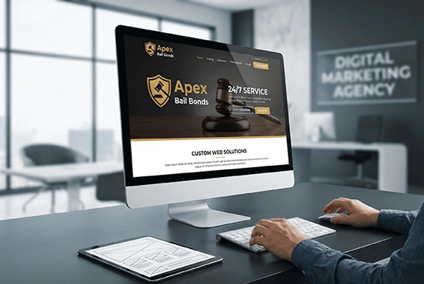 Custom bail bond agency website design built for conversion
