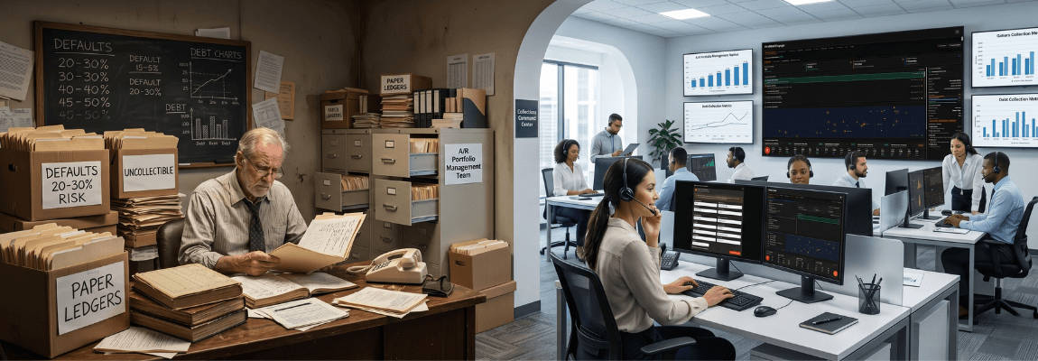 Bail bond agency operator reviewing delinquent premium accounts and collections enforcement options