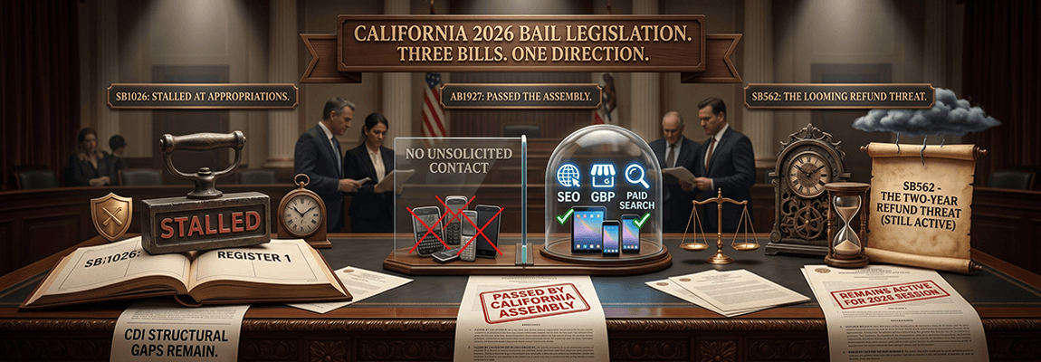 California state capitol building representing 2026 bail industry legislation