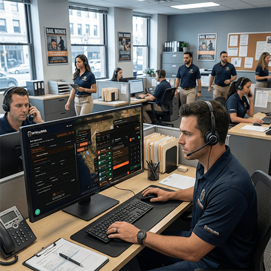 IntelliBail Voice AI phone system dashboard